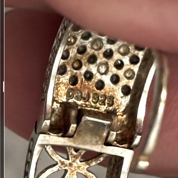 925 Silver earring huggers real diamonds - Picture 7 of 7